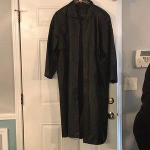 Trench Maxi floor length leather coat